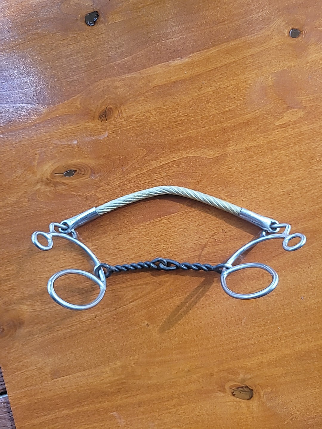 Half C Twisted Snaffle Rope Nose Combo New
