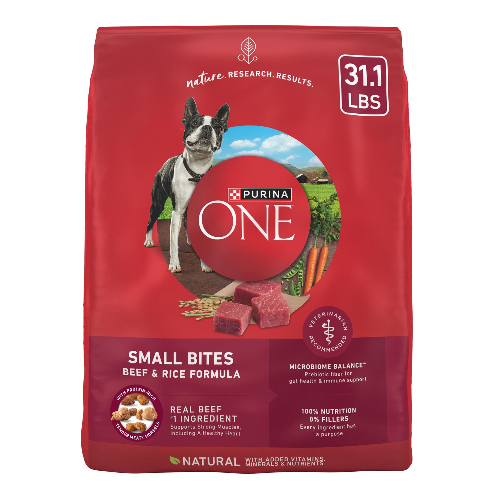 Purina ONE Small Bites Beef and Rice Formula Small High Protein Dry Dog Food Nat