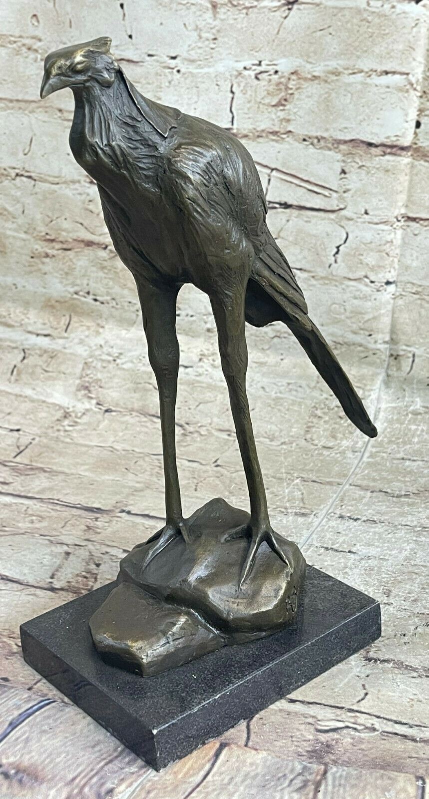 Bronze Sculpture, Hand Made Statue REMBRANDT BUGATTI STORK EXOTIC Figure