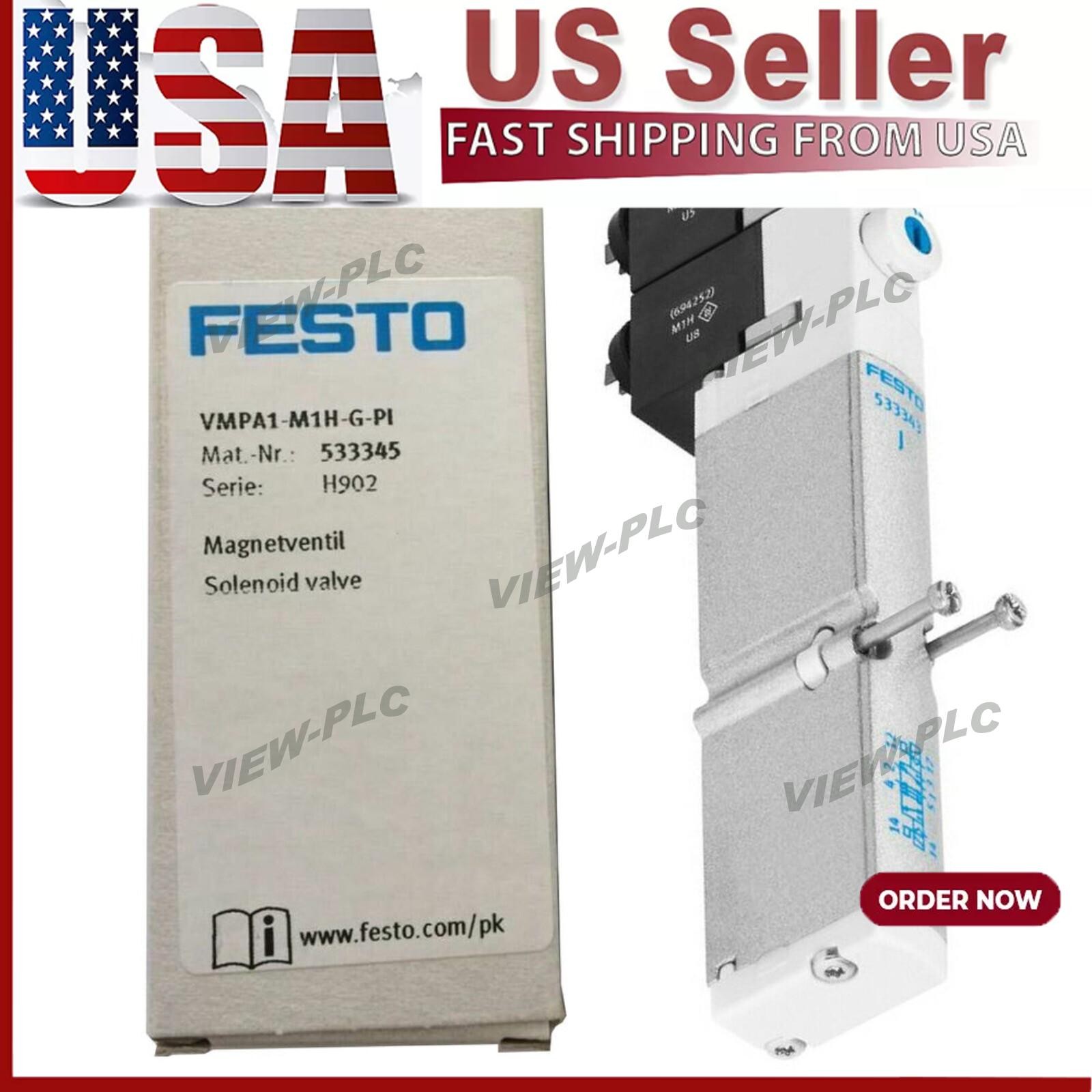 US FREE TAX NEW FESTO VMPA1-M1H-G-PI 533345 Air solenoid valve