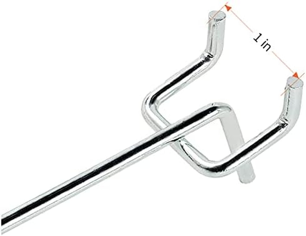 L Shape Pegboard Hooks, 4 Inch 50-Pack, Sturdy Galvanized Metal, Suitable