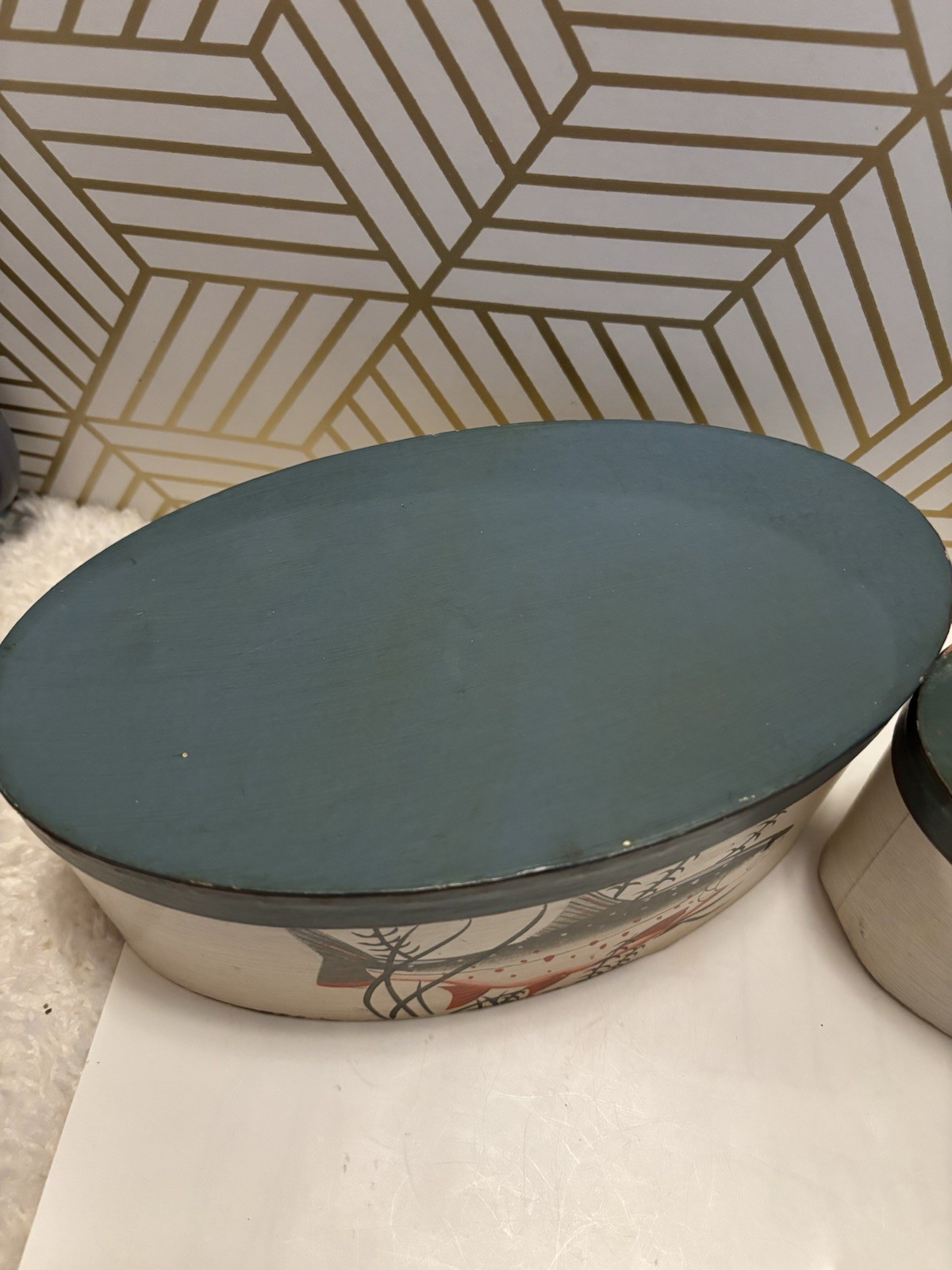 Set Of Two Nesting Boxes Fish & Table