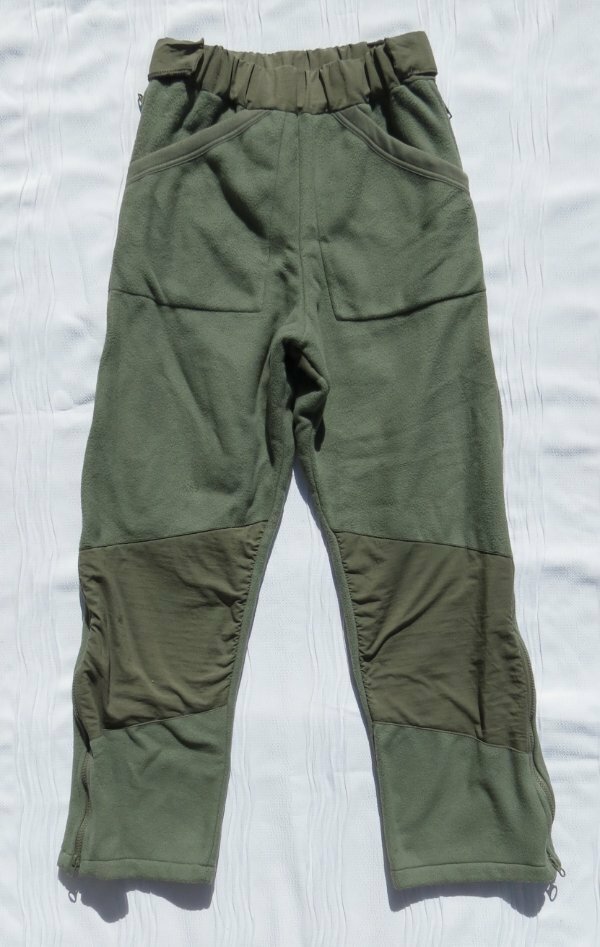 $105 UNITED Envirowear Green Polar Fleece Liners with Full Side Zip Pants USA S