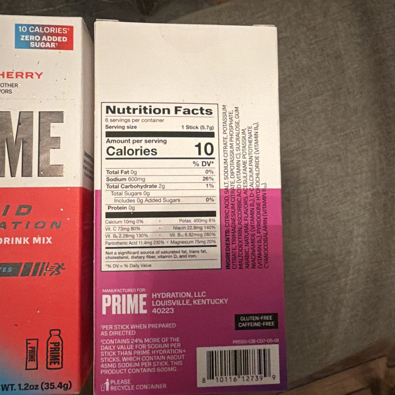 (4) Prime Rapid Rehydration Sticks, Electrolyte 6ct- 24 Total