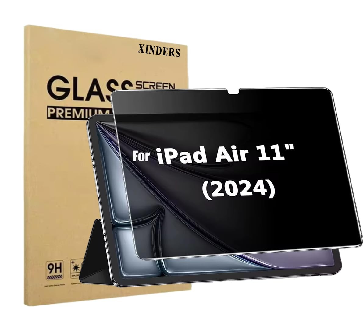 Privacy Screen Protector for iPad Air 11-inch M3 2025 & M2 2024, hyaline