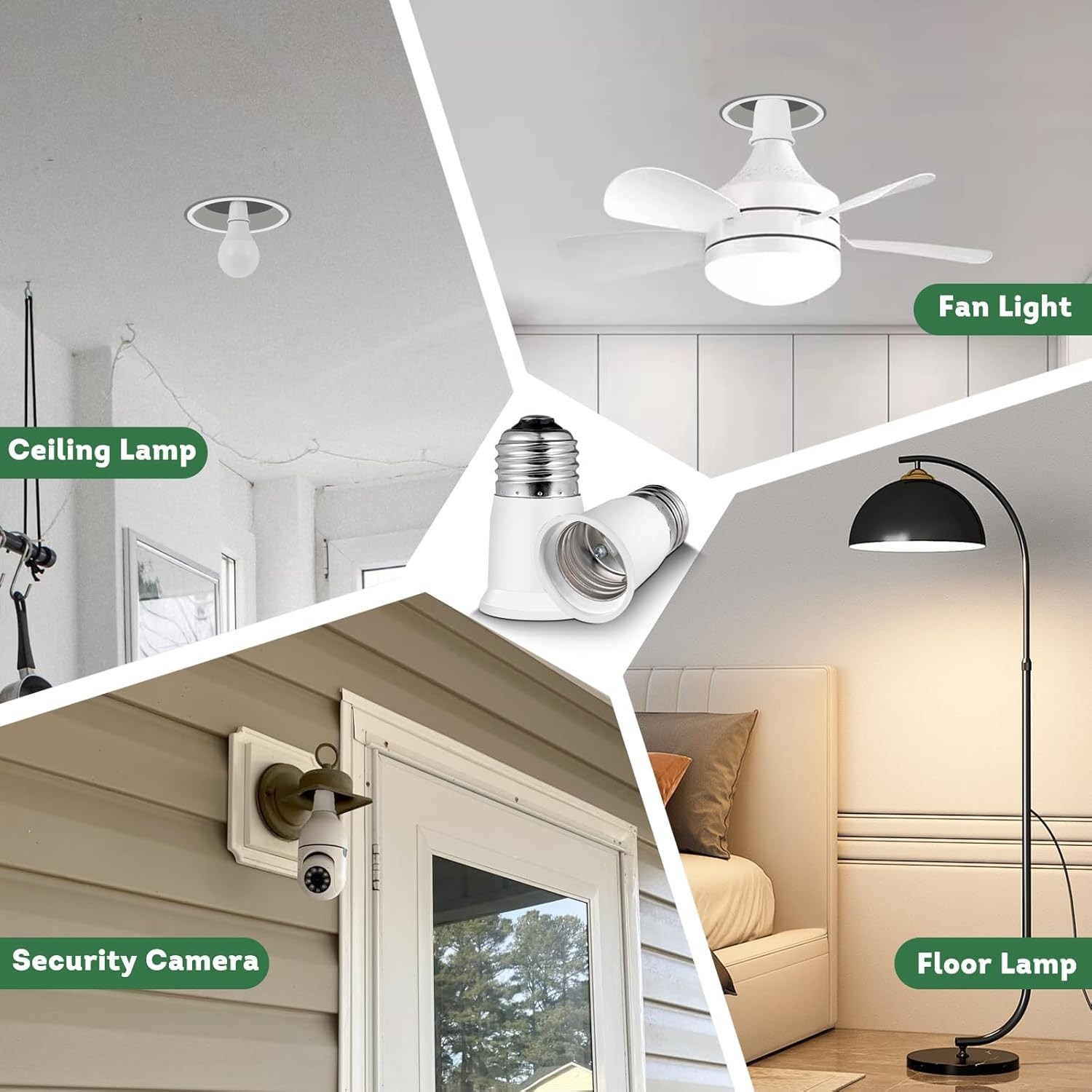 Light Socket Extender,E26 to E26 Medium Screw Bulb Socket Extension