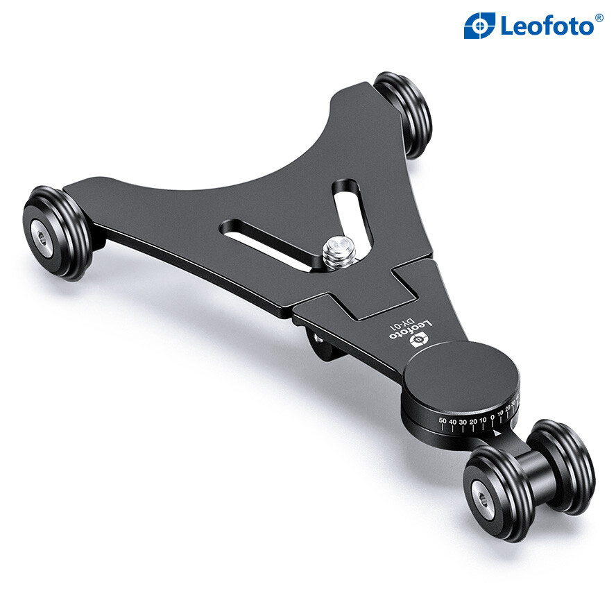 【Leofoto USA】Leofoto DY-01 Mini Foldable Skater Video Dolly Panning 360/ 1/4“