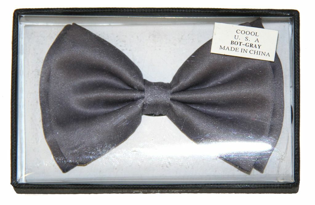 Adult Unisex Gray Formal Dressup Tuxedo Bowtie For Fancy Dress or Halloween