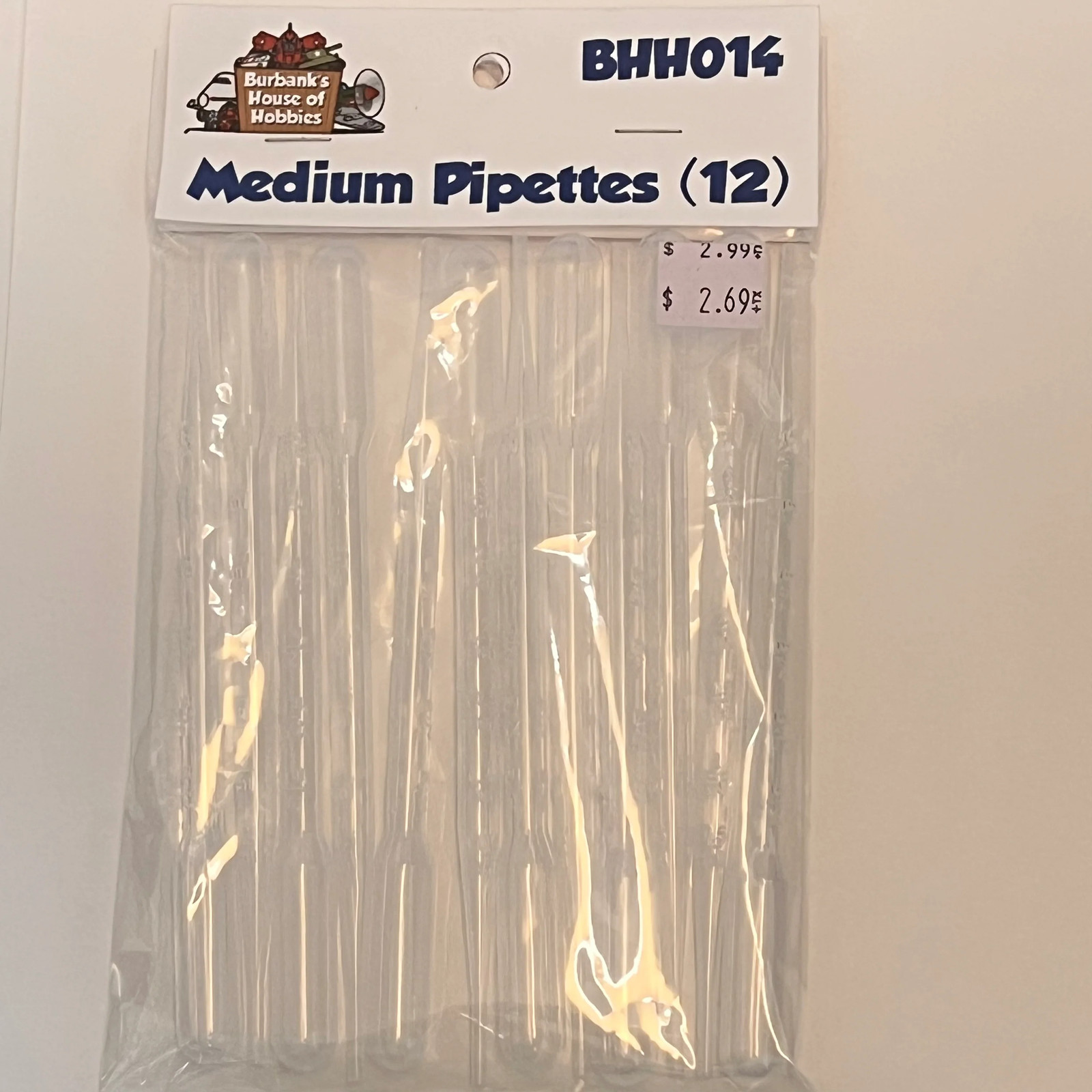 Burbank's House of Hobbies Mediium Pipettes (12) BHH014
