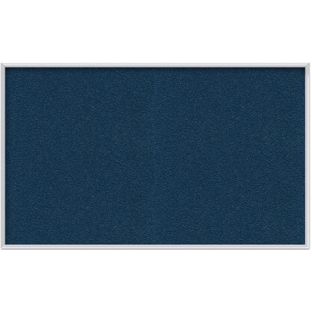 Pemberly Row Vinyl 18" x 24" Bulletin Board with Aluminum Frame in Navy