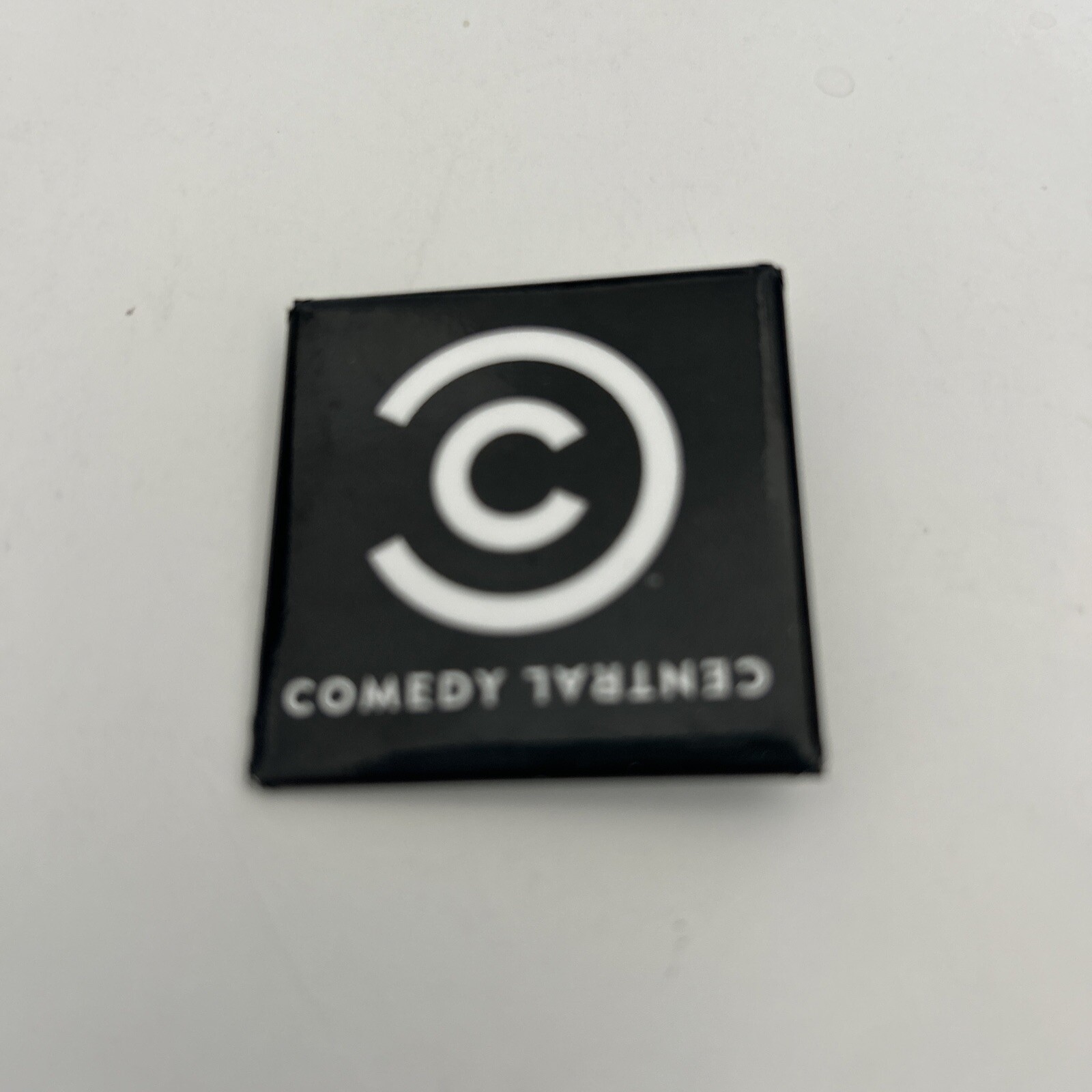 VTG Comedy Central pin-pinback-C-black white square- 2 1/2" x 2 1/2 " 2000s