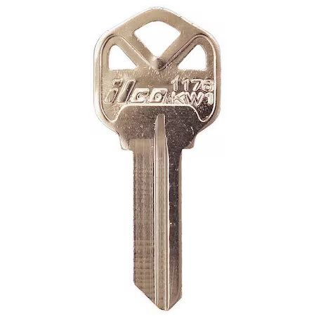 Kaba Ilco 1176-Kw1 Key Blank, Brass, Type Kw1, Pk10