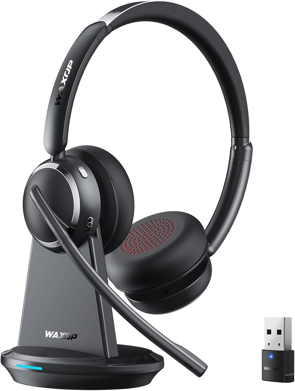 Wireless Headset with Mic for Work, Bluetooth 6.0 Headset with Microphone for PC