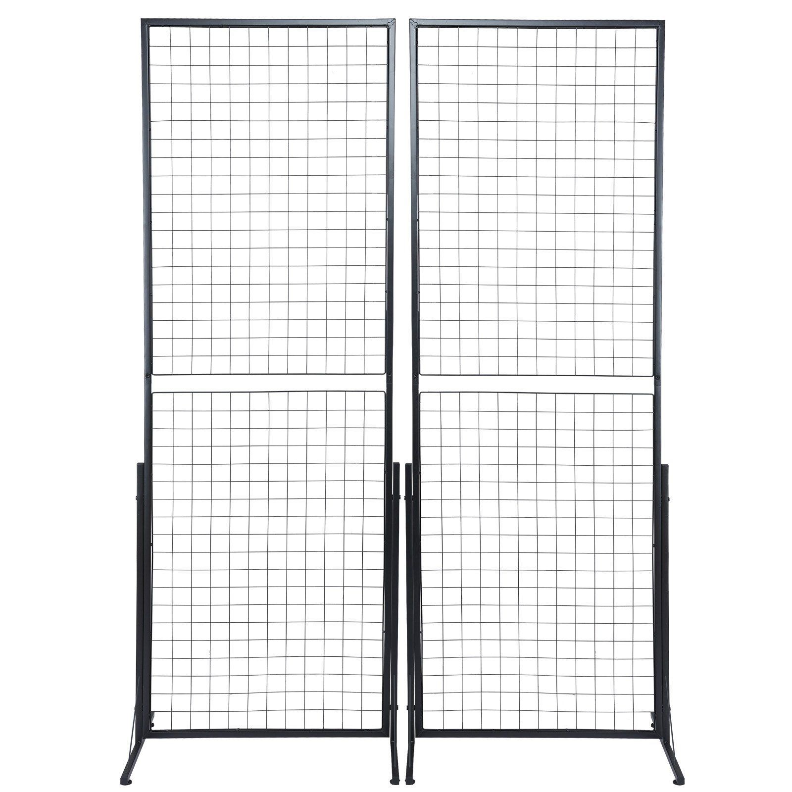 Wire Gridwall Display Tower 2-Pack Double-Sided for Retail & Crafts