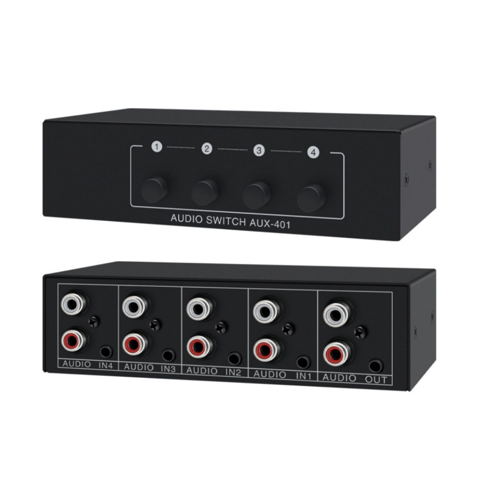 1PCS Stereo Audio Switcher 4 in 1 Out A/B Analog For Multi-source Switching