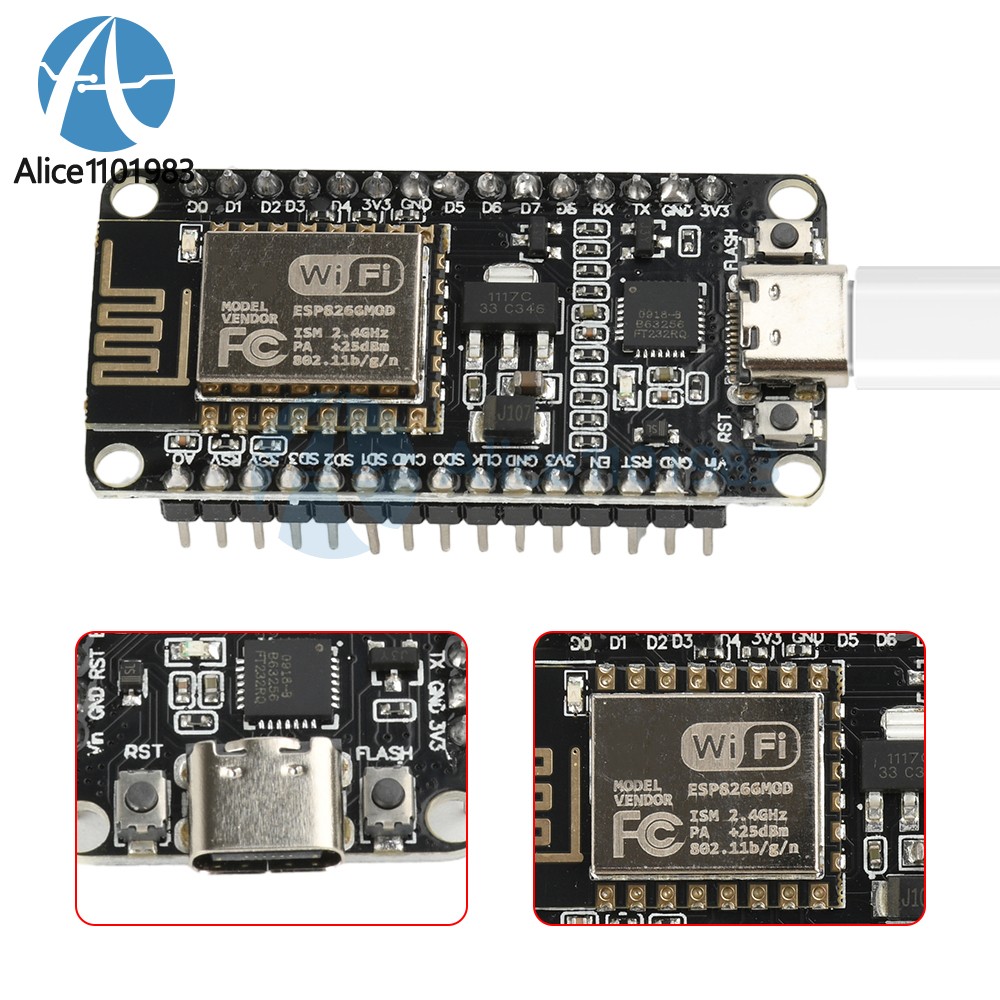NodeMCU Lua V3 ESP8266 Serial WIFI Module FT232 Development Board TYPE-C