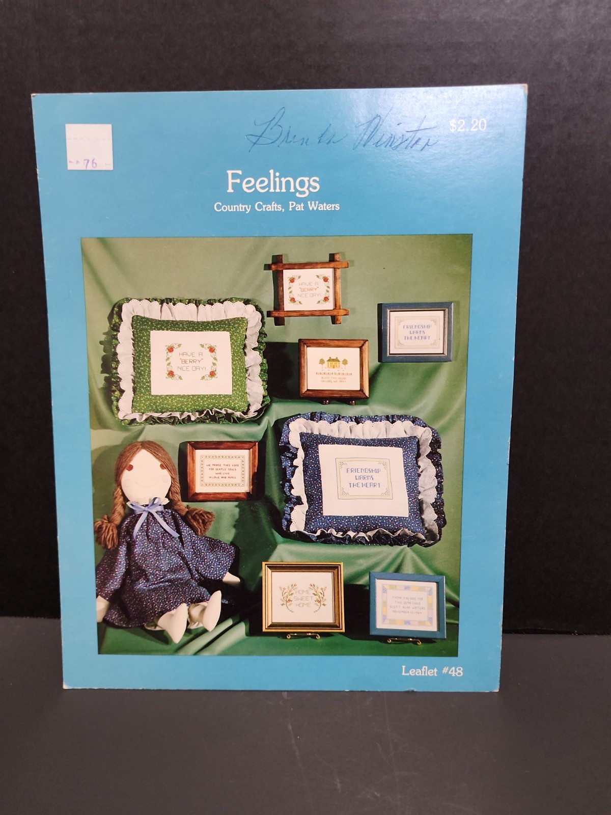 Feelings Cross Stitch Pattern #48 Pat Waters Country Crafts