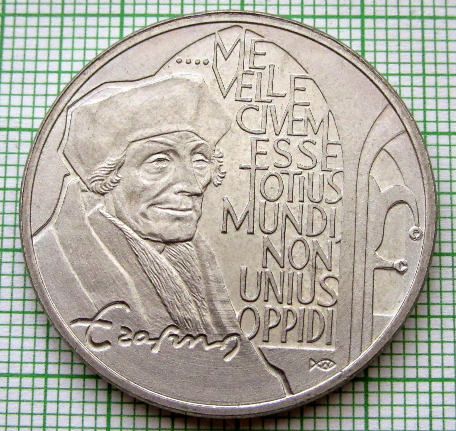 NETHERLANDS 1991 2-1/2 ECU, Desiderius Erasmus von Rotterdam, EXONUMIA UNC