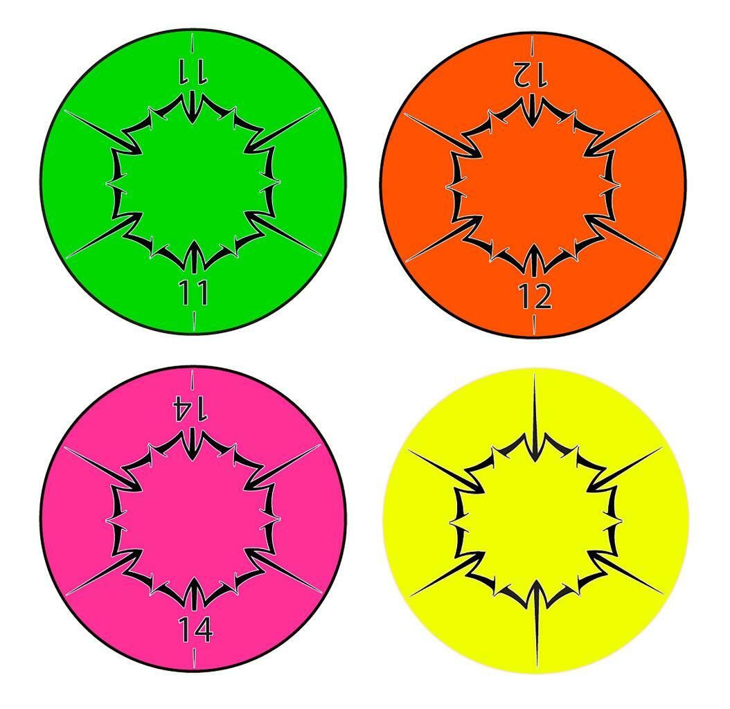 White Water Archery 3d Scoring Ring Small 11 12 & 14 Point Bullseye 1.5″ Decals