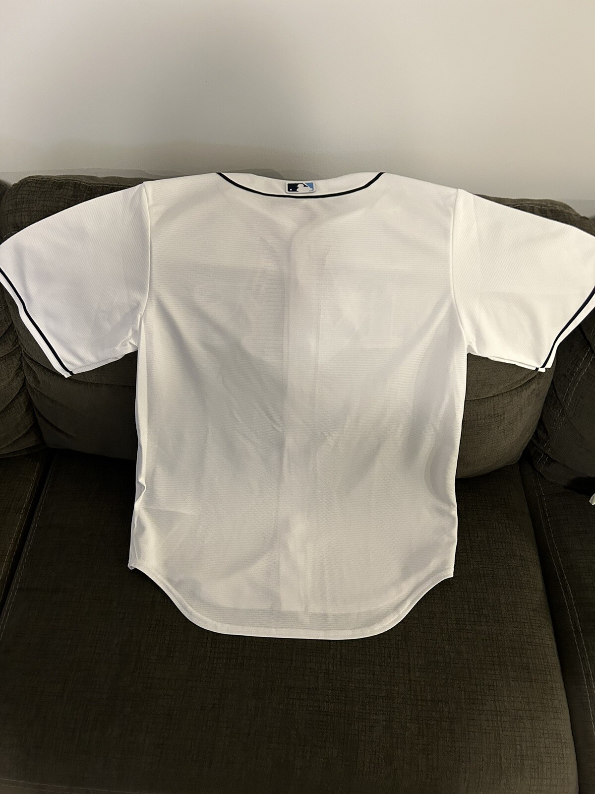 Nike Authentic Tampa Bay Rays MLB Baseball White Home Jersey Men's Sz: Medium