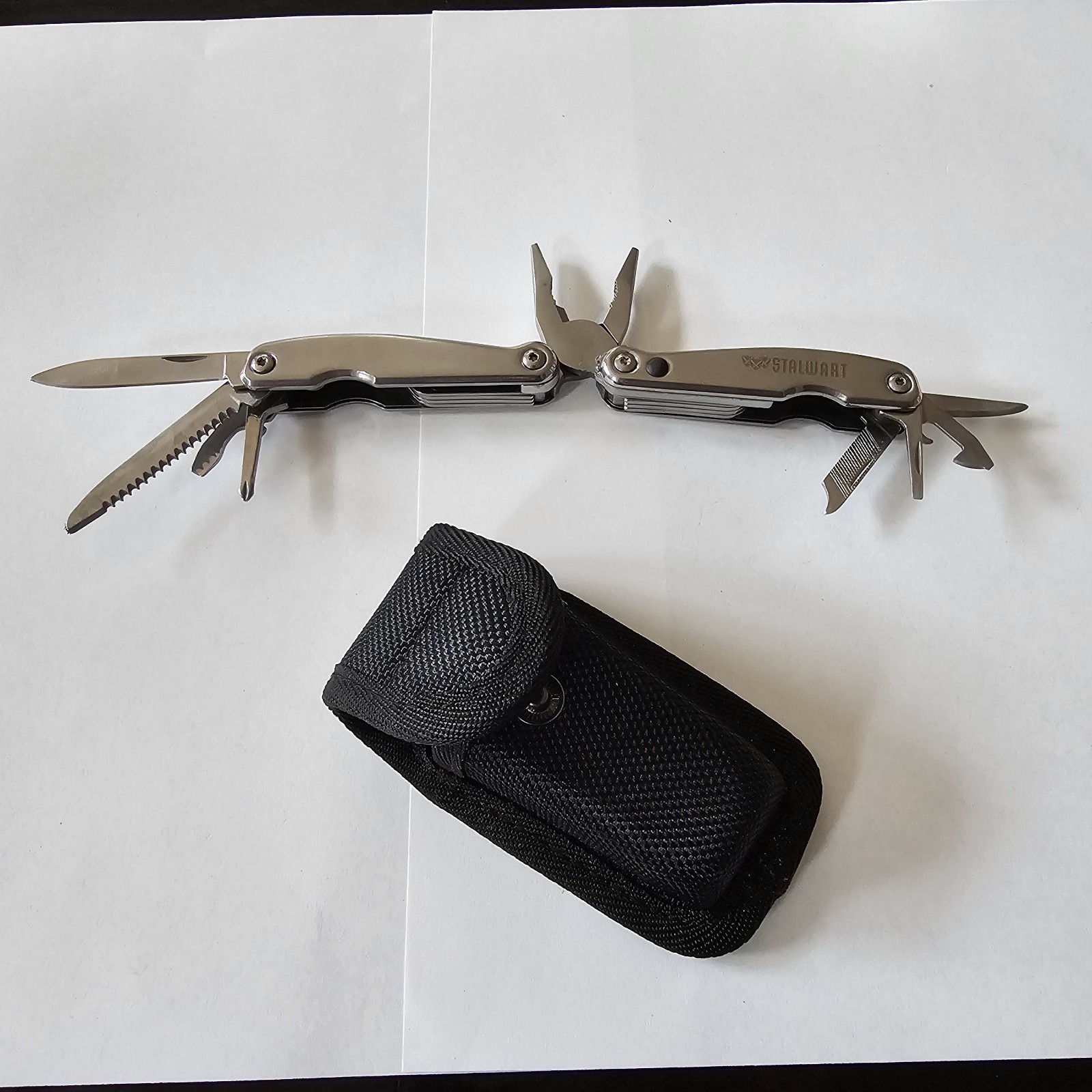 Stalwart Folding Pliers Multi Tool With Case New Old Stock Knife Saw