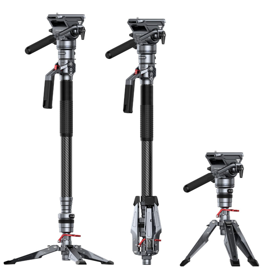SmallRig 5565 68.9" Carbon Fiber Video Monopod Fluid Head New