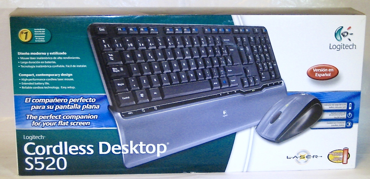 💜OUT OF STOCK💜  Logitech Cordless Desktop S520 Wireless Keyboard SPANISH