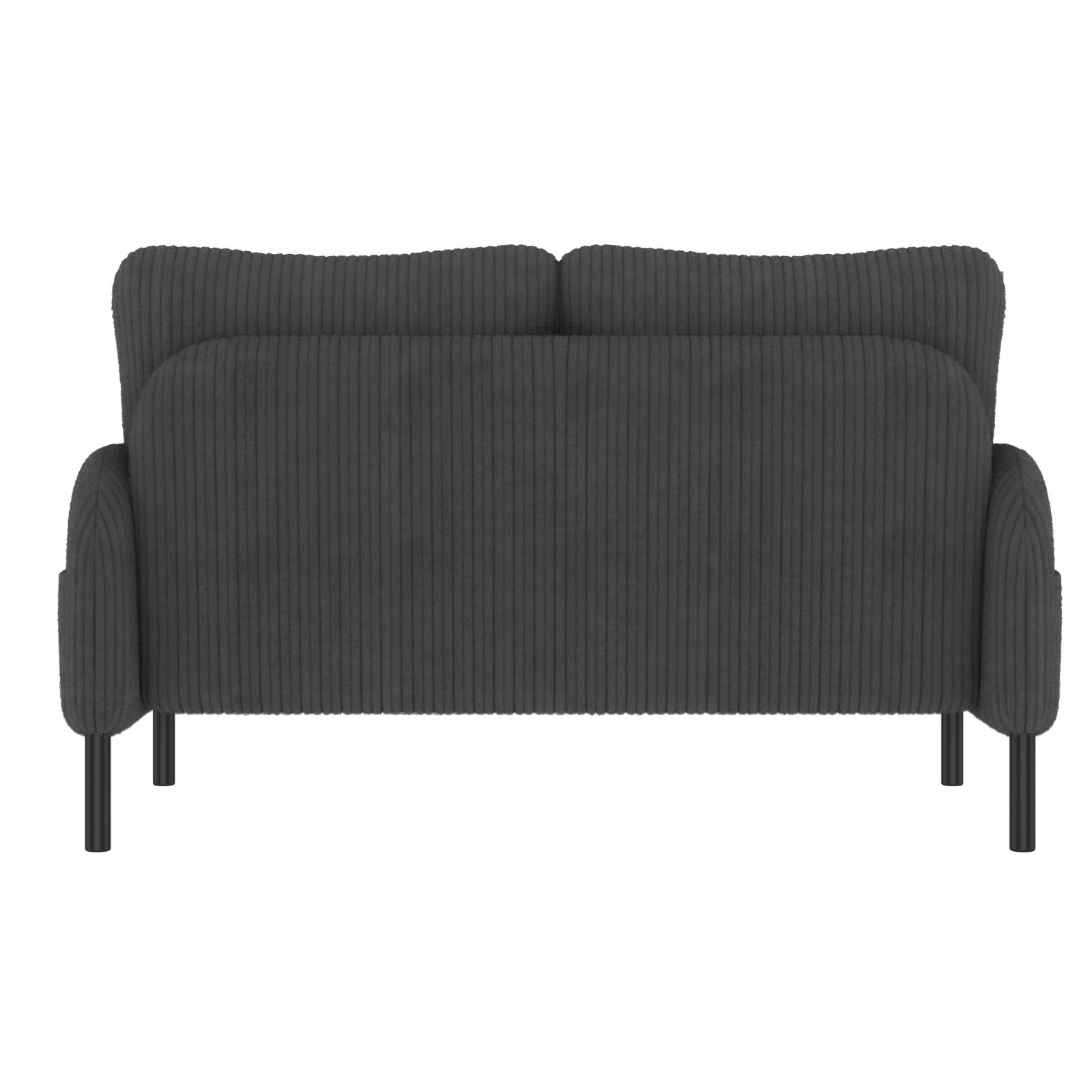 Corduroy Small Couch Loveseat Double Sofa With Side Pockets For Apartment