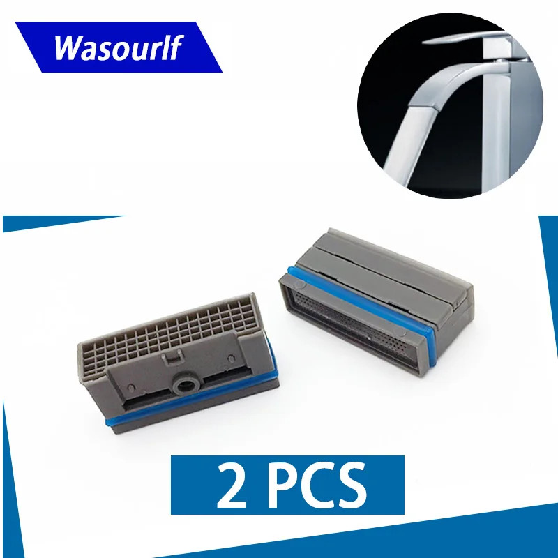 2PCS Rectangle Square Aerator Bubbler Male Thread Water Saving for