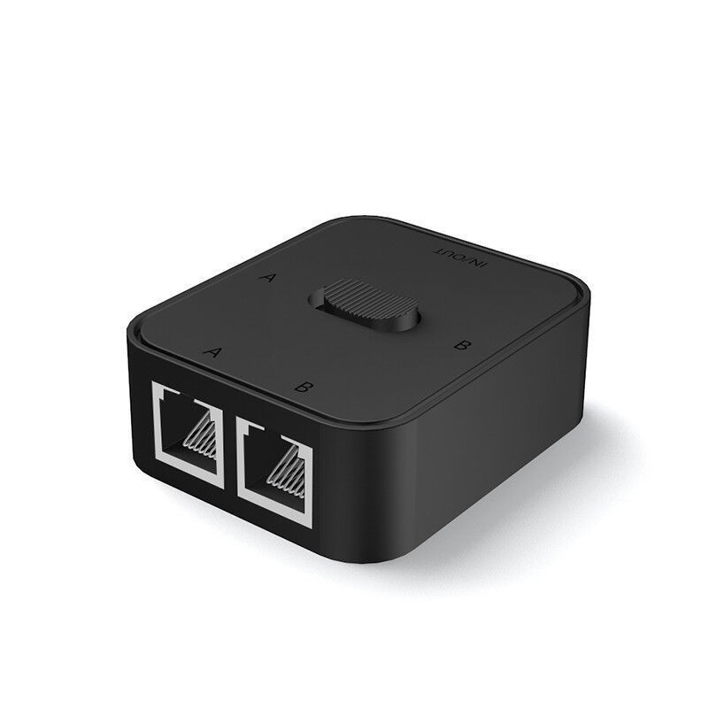 1 In 2 Out Gigabit Ethernet Splitter RJ45 1000Mbps LAN Network Adapter