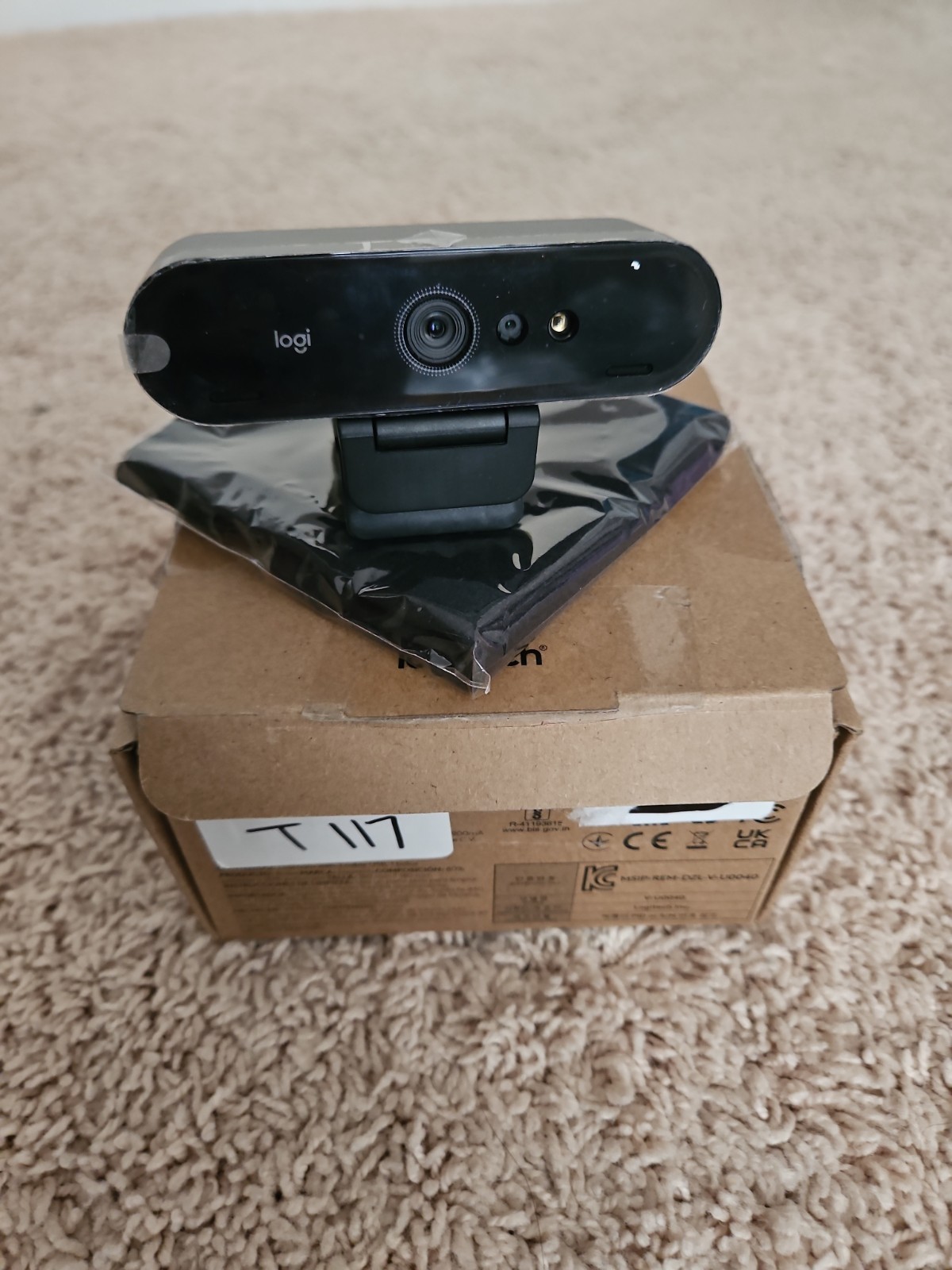 Logitech - Brio Ultra HD Webcam ONLY Without Accessories - Black