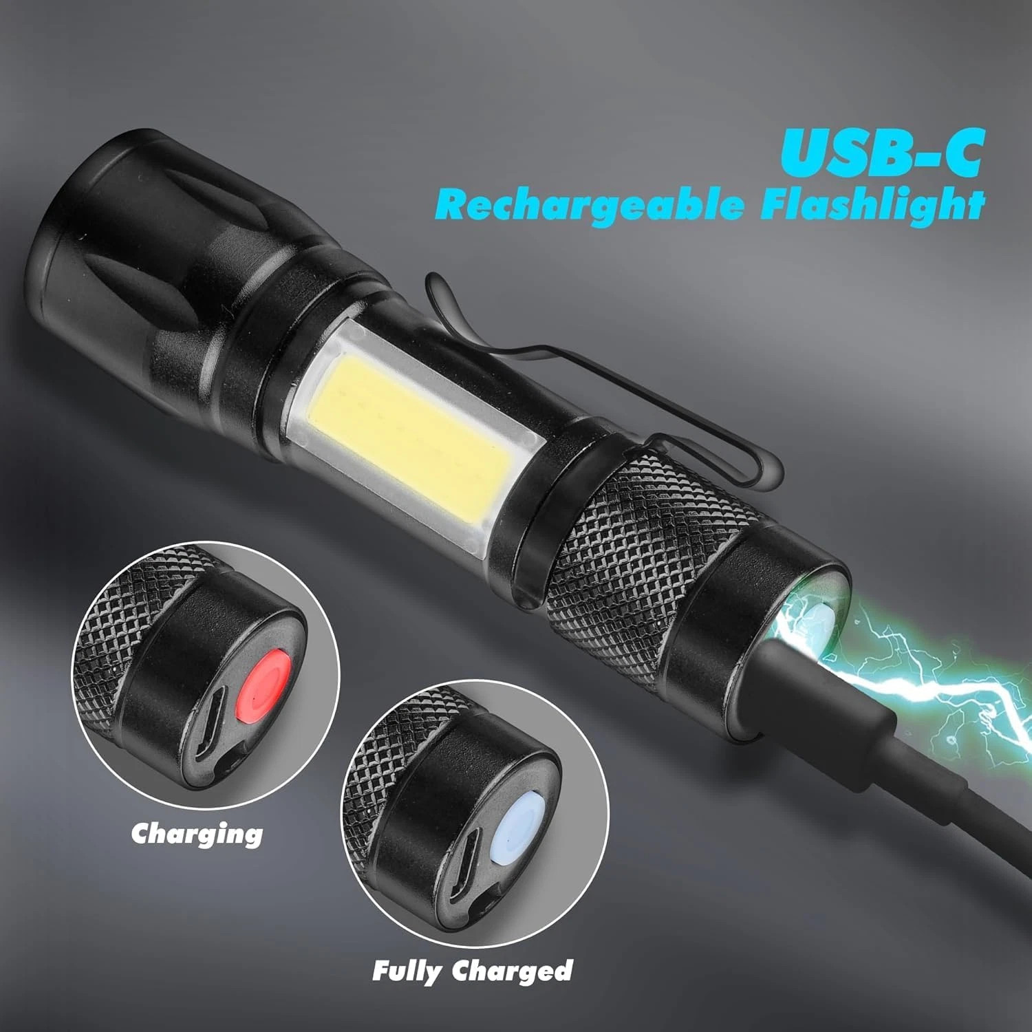 Tactical Flashlight Most Powerful 99000000LM LED Military Torch USB Rechargeable