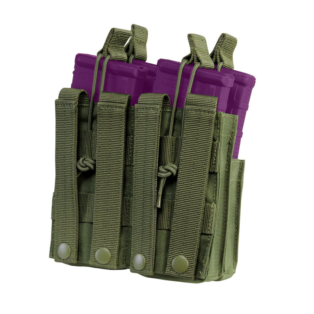 MOLLE PALS Double Stacker Open Top Bungee Magazine Mag Pouch