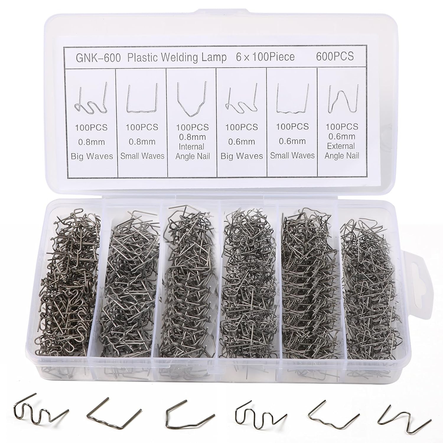 Plastic Welding Nails Assorted Shapes
