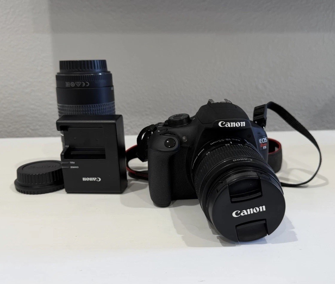 Canon EOS Rebel T5 / 1200D / Kiss X70 Accessory Bundle w/ Bag Charger Manual