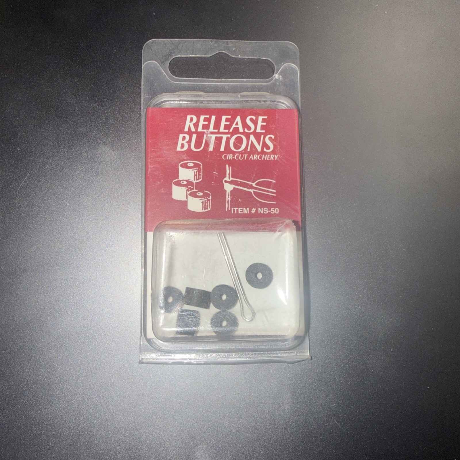 Cir-Cut Archery Release Buttons 6 Pack Black 4.00$ Per Pack 6 Packs Total.