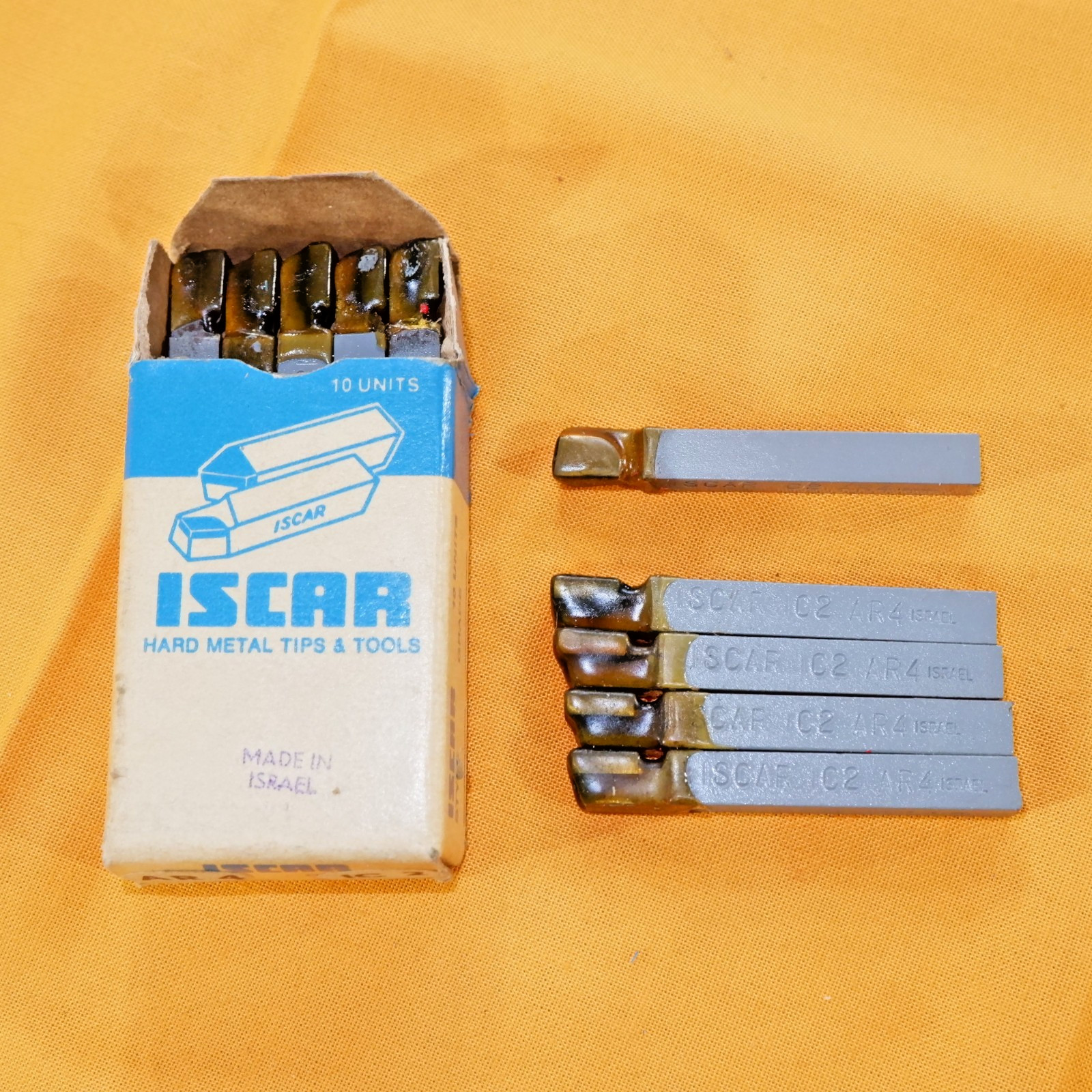 Carbide Tool Bit, 1/4 sq, AR4, Grade IC2 - ISCAR - Box of 10 - FreeShip