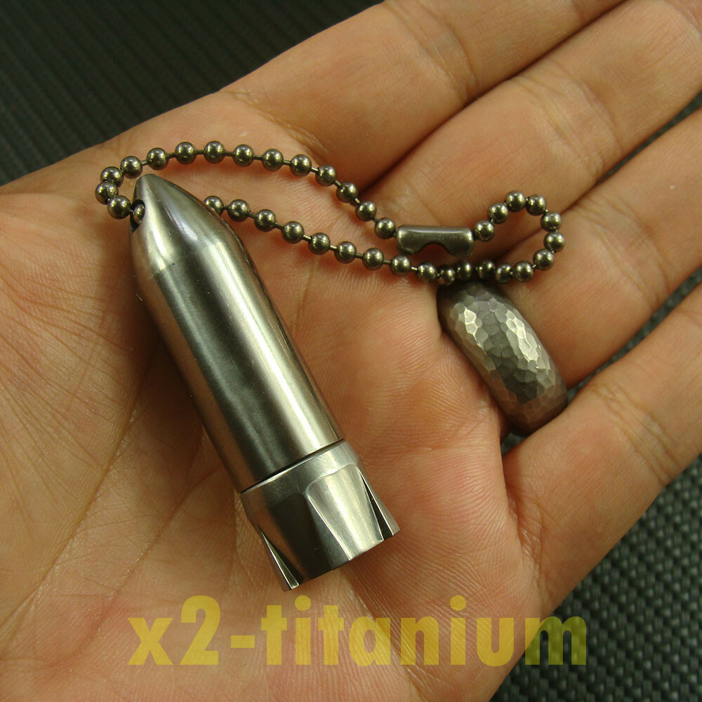 8 styles Titanium Waterproof pill case capsule bottle + Ball bead chain
