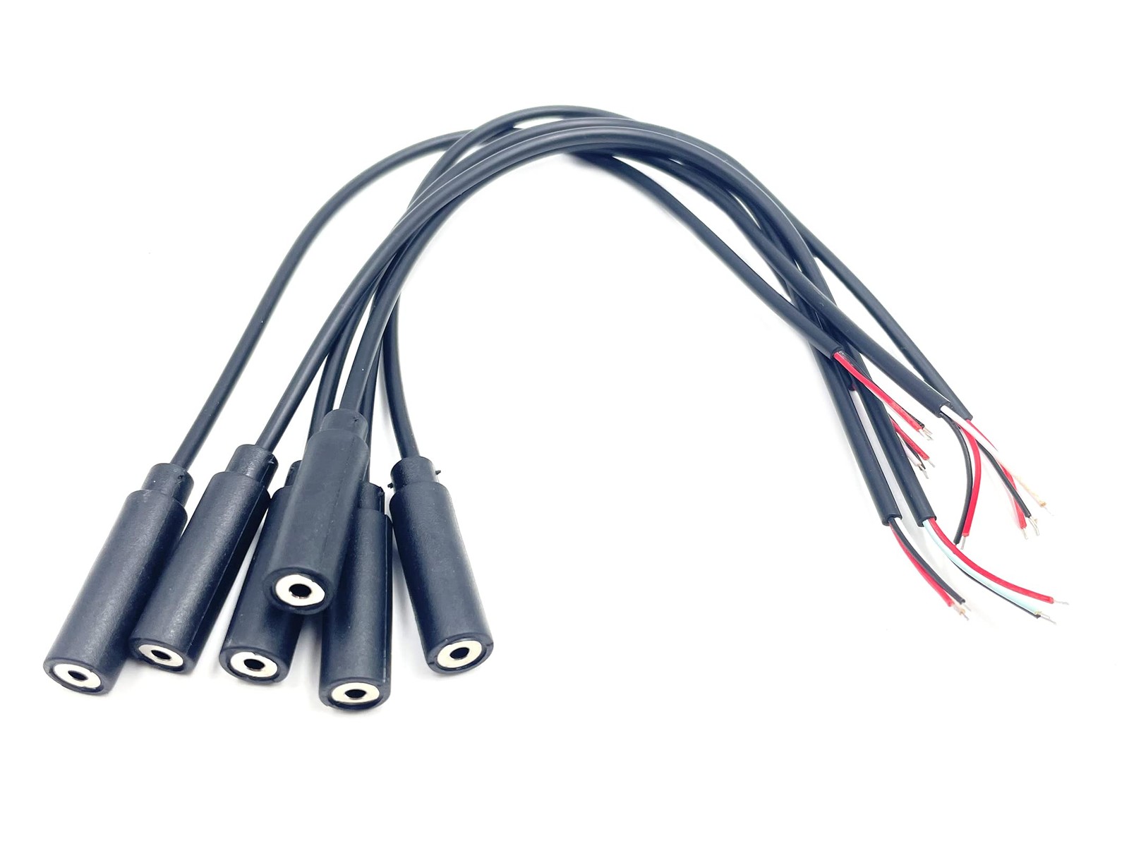 Daier 6Pcs 2.5Mm Female Jack To Bare Wire Open End Trs 3 Pole Stereo 2
