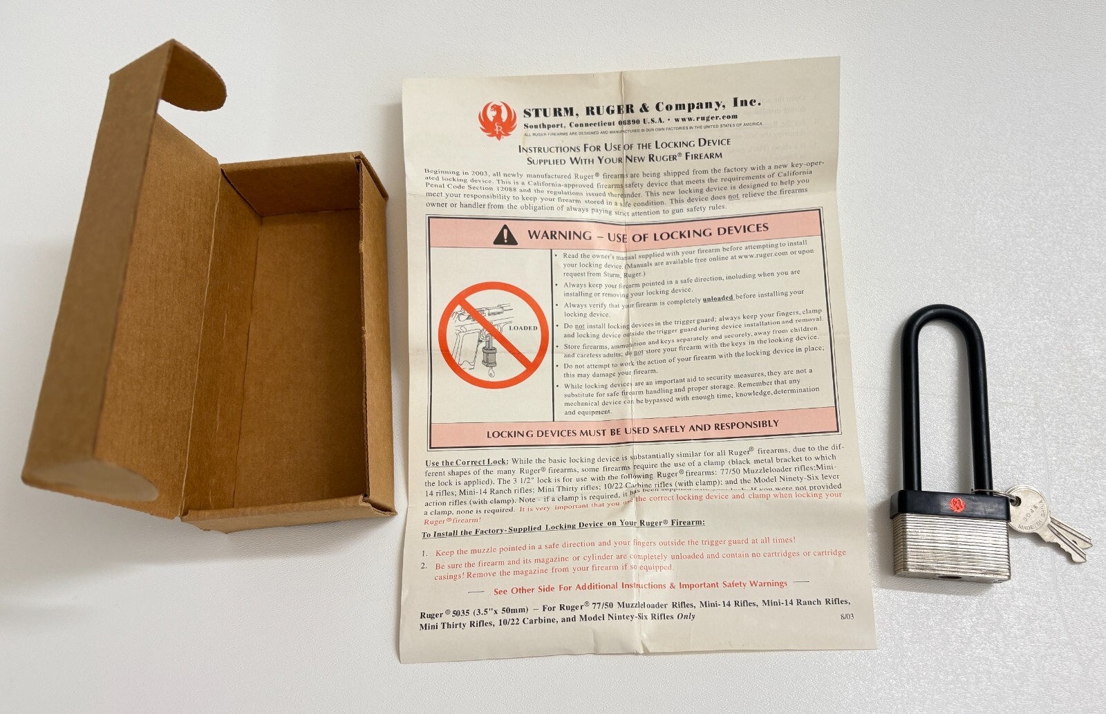 Ruger Heavy Duty All Metal Gun Lock Never Used ( NEW )