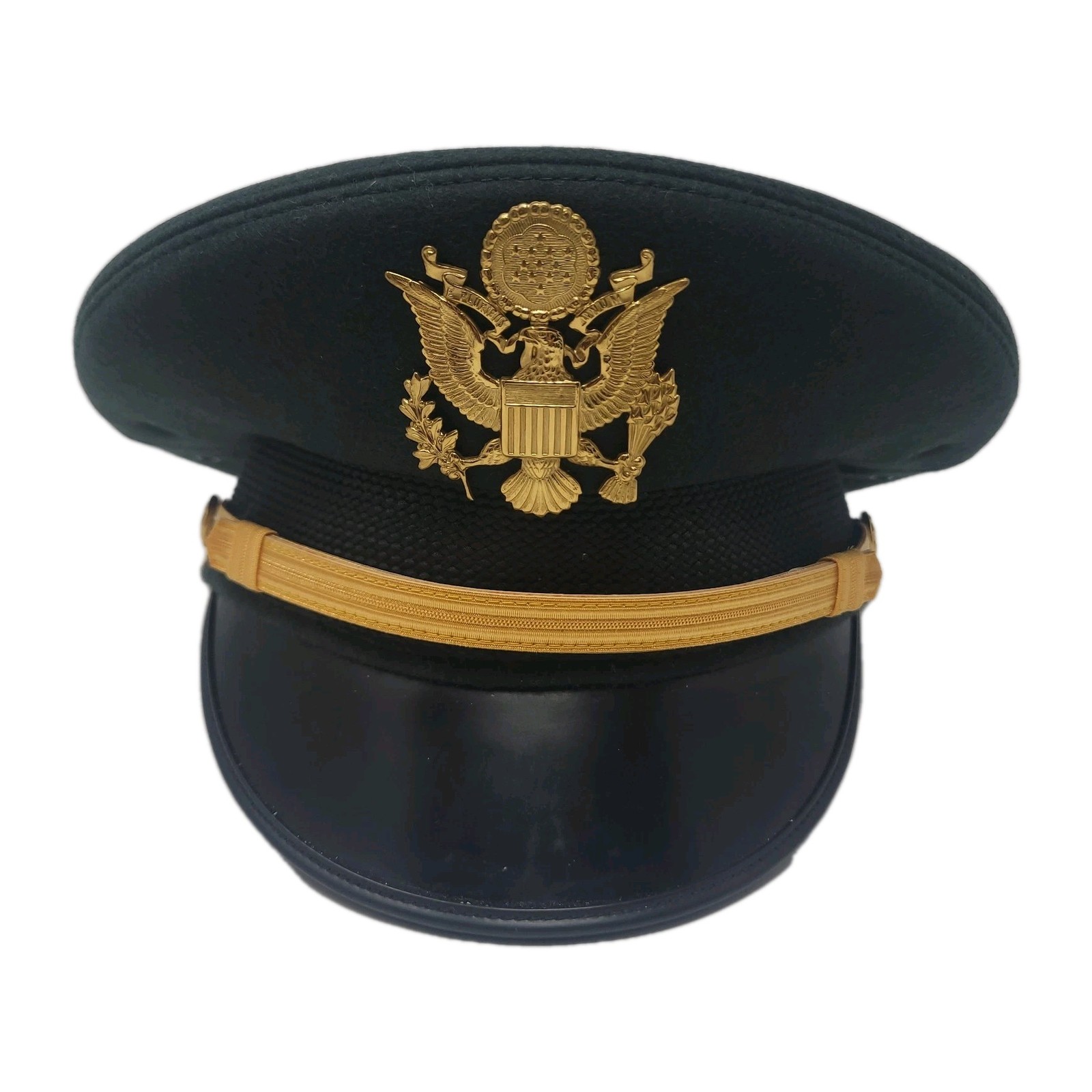 US Army Service Cap Kingform Cap Deluxe Size Large Dress Uniform Hat Green Black