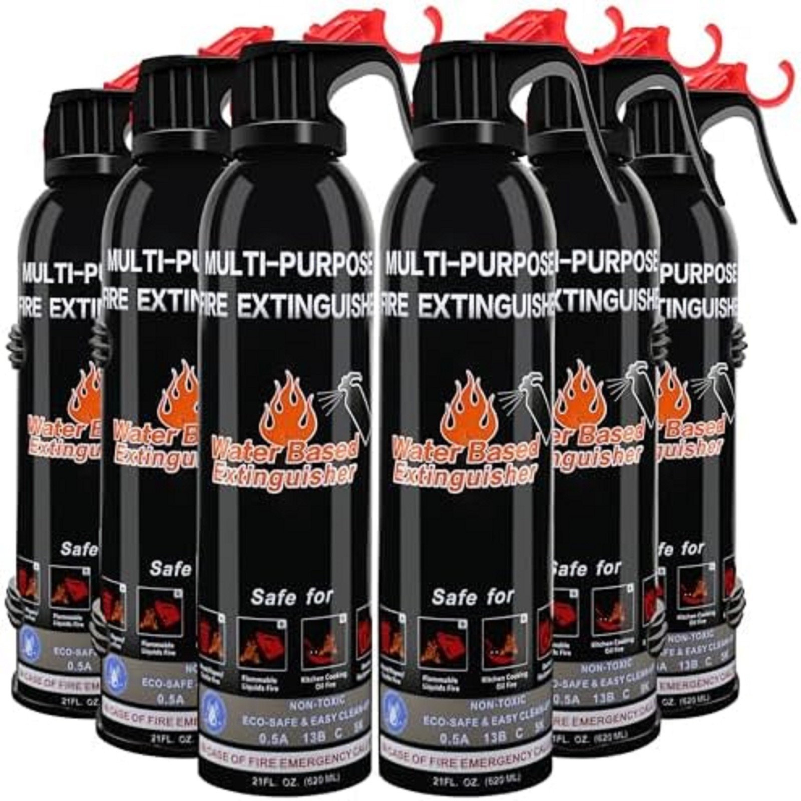 Fire Extinguisher for Home, 6 Pack Vehicle Fire Extinguishers with Mount, Portab