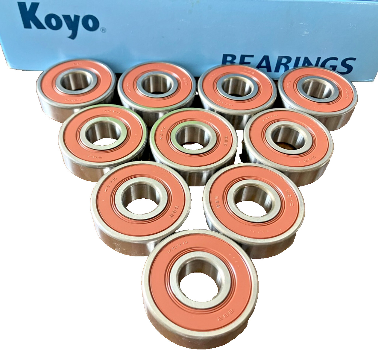 New KOYO 6303-2RS 17x47x14mm Double Rubber Seal Ball Bearings Lot of 10 pcs