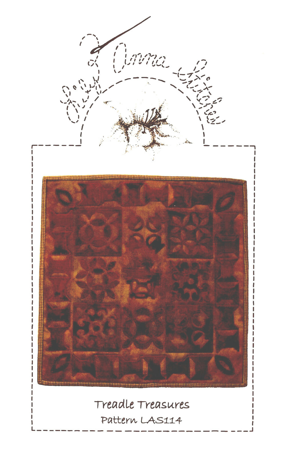 Treadle Treasures Quilt Quilting Pattern ~ by Lily Anna Stitches LAS114