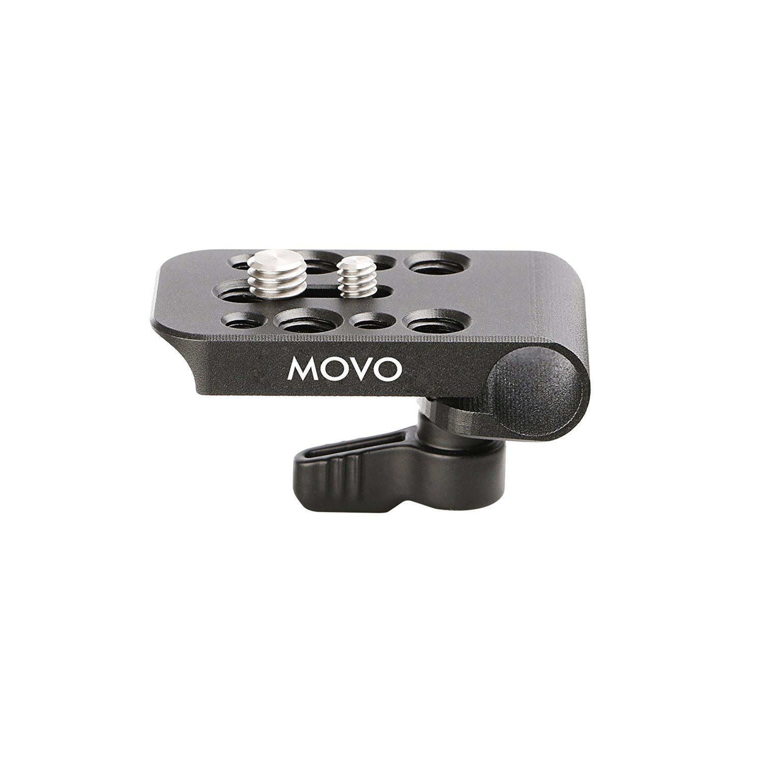 Movo CAB1000 15mm Rod Clamp Adapter with Multiple Mounting Threads (2 Pack)