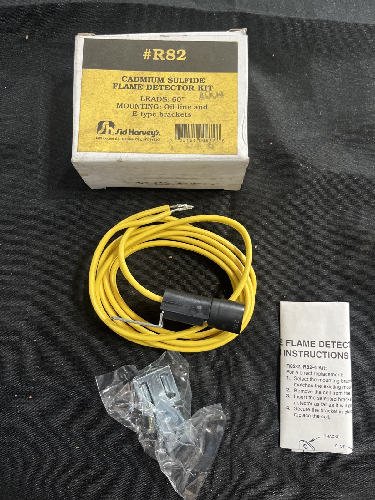 Cadmium Sulfide R82 60” HARNESS w/ CAD CELL fire eye flame Detector