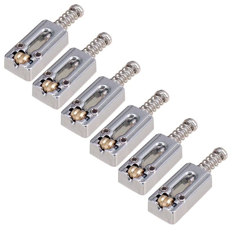 6Pack Upgrade Metal Roller Guitar Saddle Bridge String Saddles For E-Guitar H