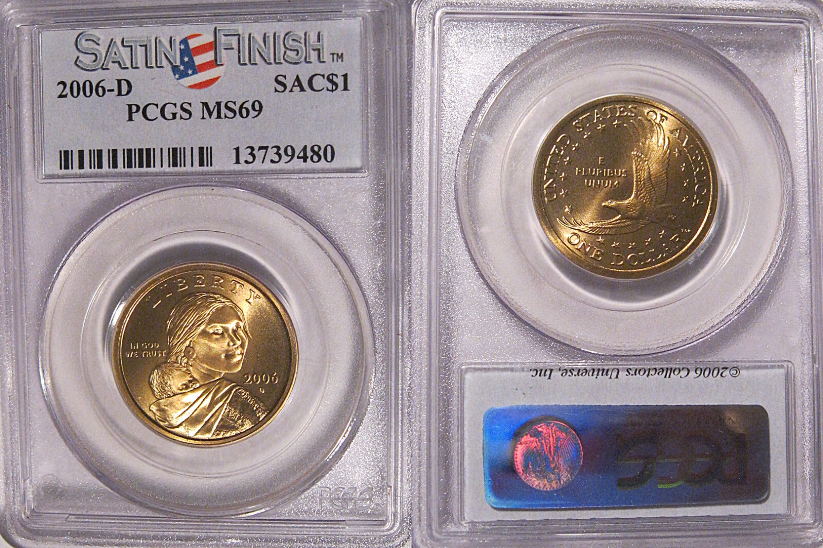 2006 D Sacagawea Dollar $1 PCGS SP69 Satin Finish