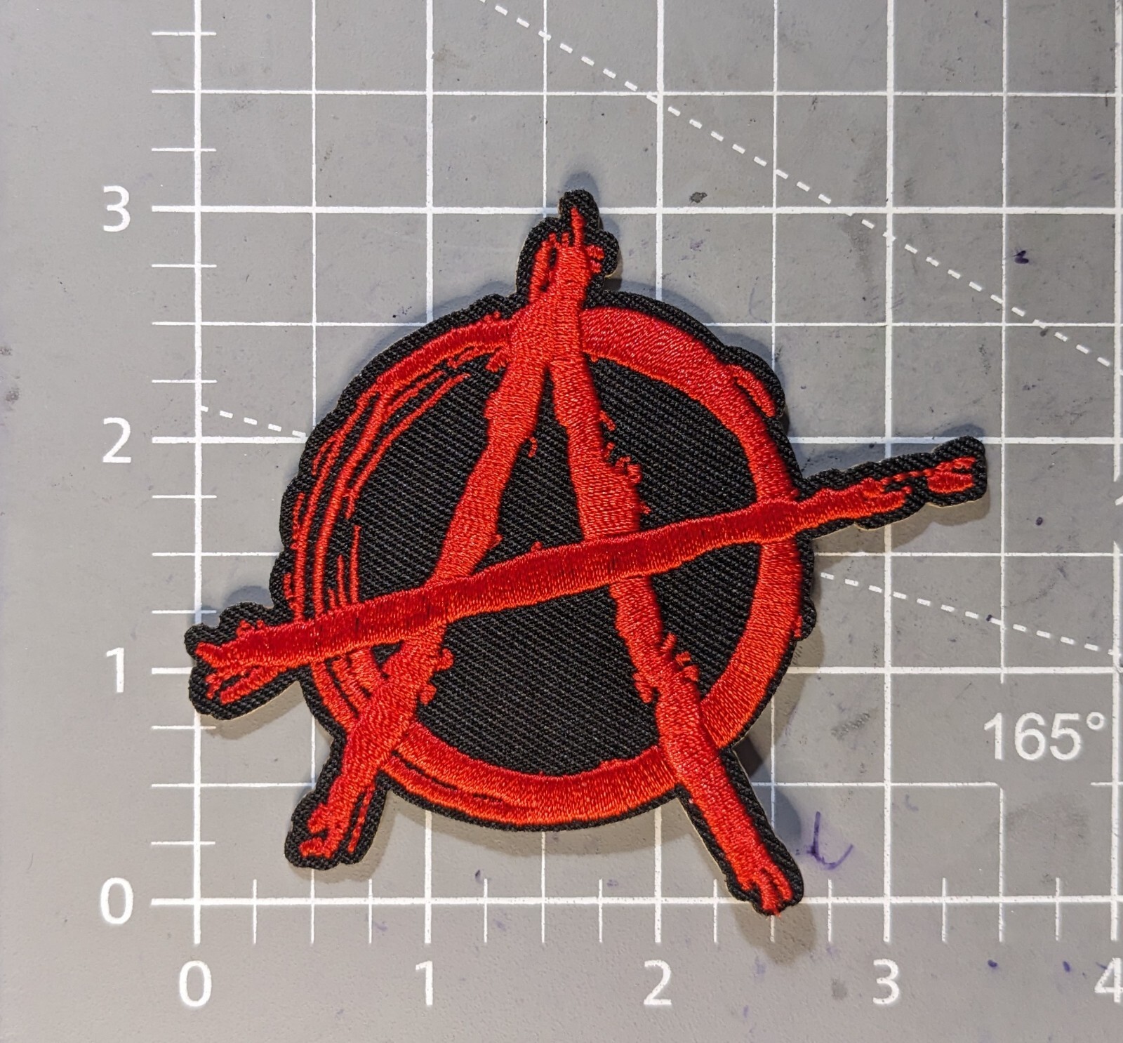 Anarchy Patch Punk Goth Biker Rock Embroidered Iron On 3x3.5"
