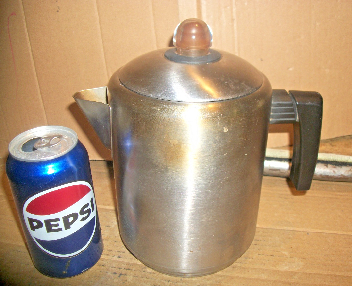 Vintage Copco Stainless Steel Stovetop Coffee Percolator Pot #0217